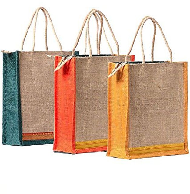 Multiple color jute bag